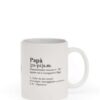 Tazza Mug Dizionario Papa' Con Manico In Ceramica Bianca