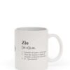 Tazza Mug Dizionario Zio Con Manico In Ceramica Bianca