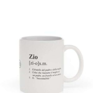 Tazza Mug DIZIONARIO ZIO con Manico in Ceramica Bianca