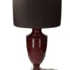 Lampada in Ceramica da Tavolo Bordeaux con Paralume