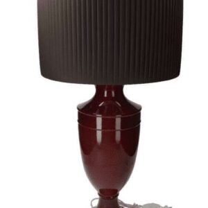 Lampada in Ceramica da Tavolo Bordeaux con Paralume