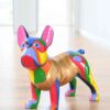 Cane Decorativo Bronzo Multicolore H36