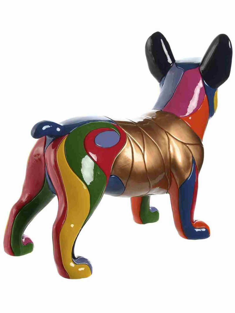 Cane Decorativo Bronzo Multicolore H36