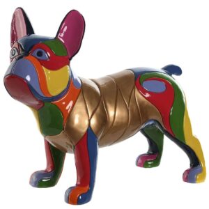 Cane Decorativo Bronzo Multicolore h36
