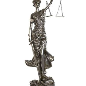 Statua Decorativa Dea della Giustizia in Resina h62