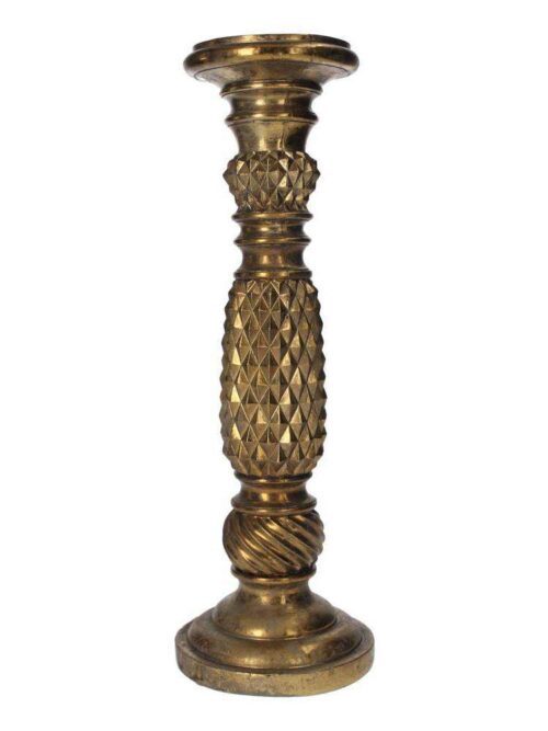 Candeliere Dorato in Resina h40 cm