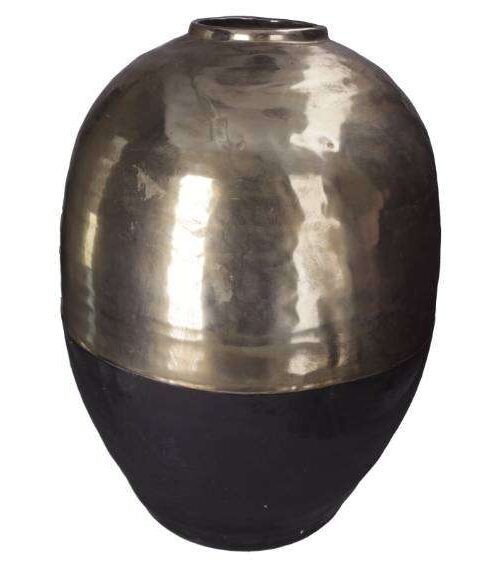 Grande Vaso Decorativo Black Gold h52