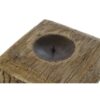 Antico Portacandela In Legno Naturale Riciclato