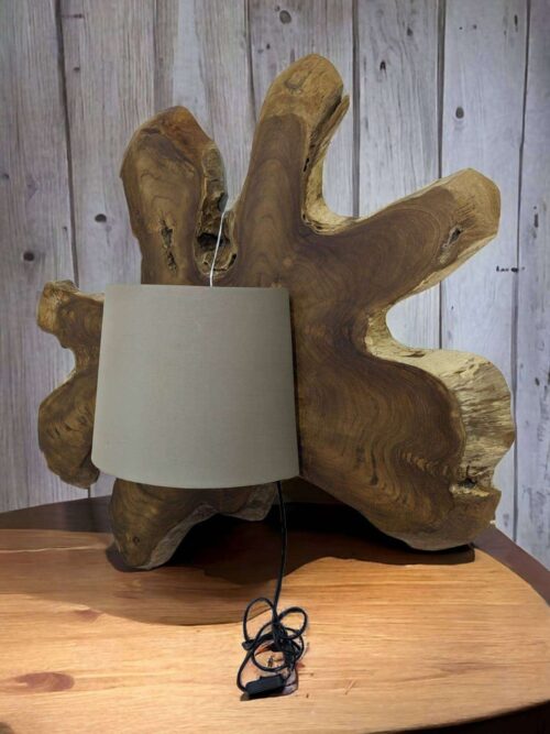 Lampada da Muro Tree su Tronco di Legno Naturale 90x76