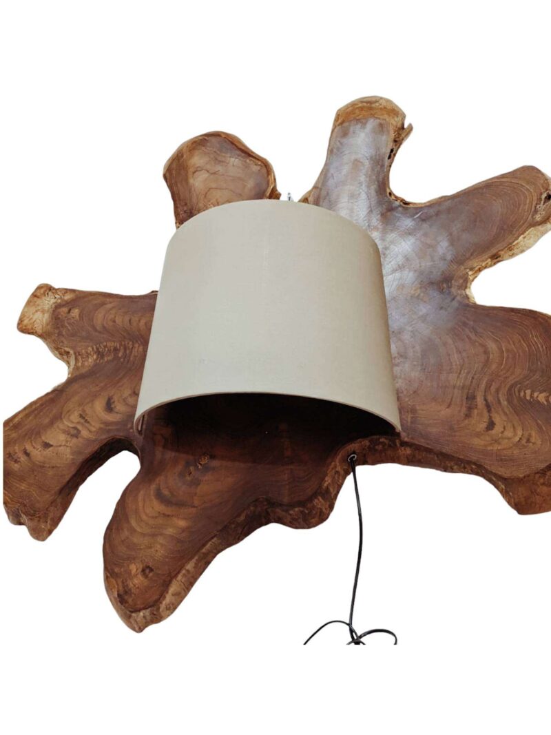 Lampada Da Muro Tree Su Tronco Di Legno Naturale 90X76