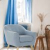 Poltrona Poliestere Rubberwood Celeste 60X60X80