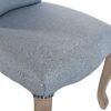 Sedia Lino Celeste Rubberwood Con Tiratore H101