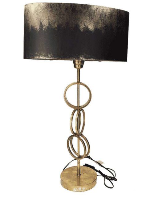 Lampada Anelli Decorativa con Paralume in Metallo