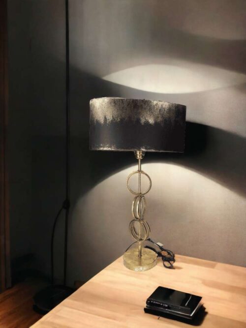 Lampada Anelli Decorativa con Paralume in Metallo
