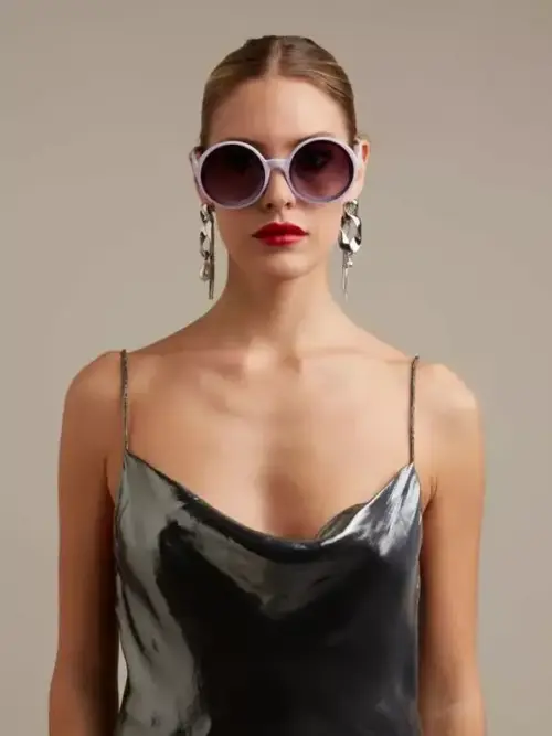 Occhiali da Sole Donna Modello MONICA Round Lilac