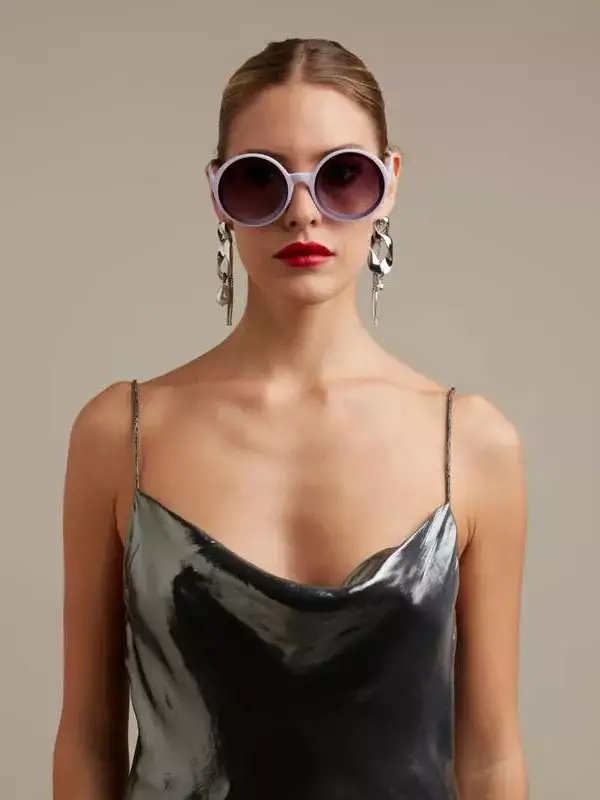 Occhiali Da Sole Donna Modello Monica Round Lilac
