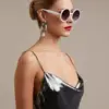 Occhiali Da Sole Donna Modello Monica Round Havana Pink