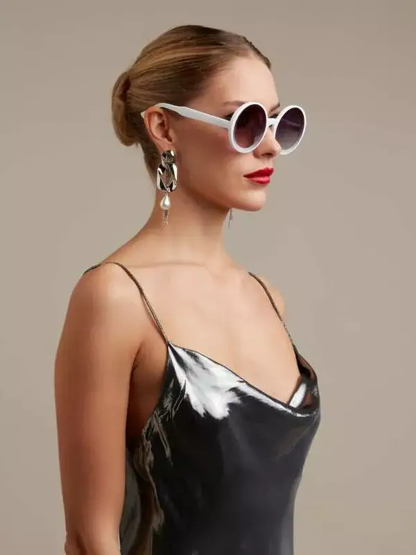 Occhiali Da Sole Donna Modello Monica Round Havana Pink