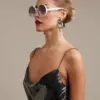 Occhiali Da Sole Donna Modello Monica Round Havana Pink