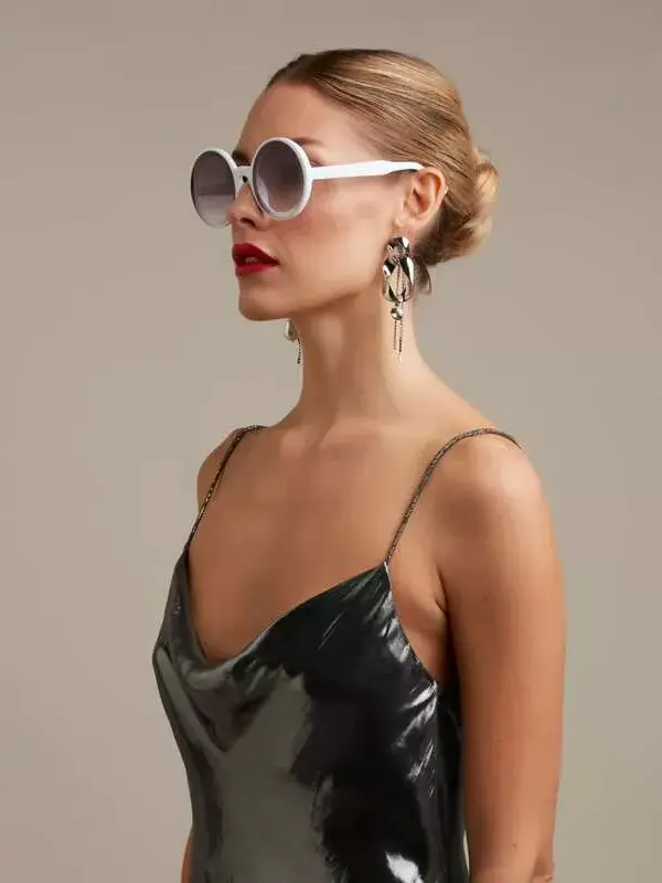 Occhiali Da Sole Donna Modello Monica Round Havana Pink