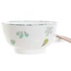 Set Sushi 6 Pezzi In Porcellana E Bacchette Legno-Verde 25X25