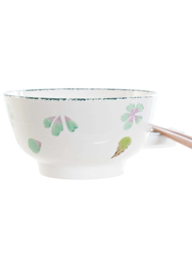 Set Sushi 6 Pezzi In Porcellana E Bacchette Legno-Verde 25X25