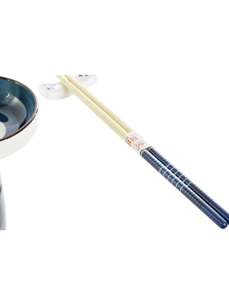 Set Sushi 8 Pezzi In Porcellana E Bamboo Azzurro 34X30