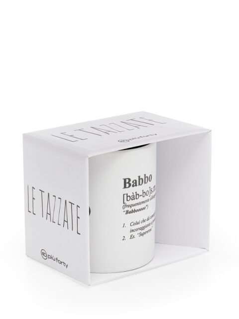 Tazza Mug DIZIONARIO BABBO con Manico in Ceramica Bianca
