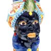 Vaso Testa Di Uomo Mori Siciliani Dipinta A Mano In Ceramica