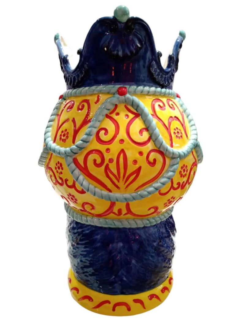Vaso Testa Di Uomo Mori Siciliani Dipinta A Mano In Ceramica