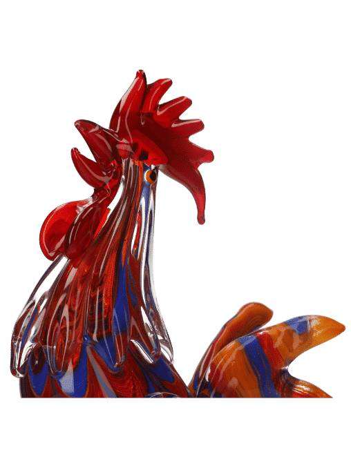 Gallo Decorativo In Vetro Hand Made