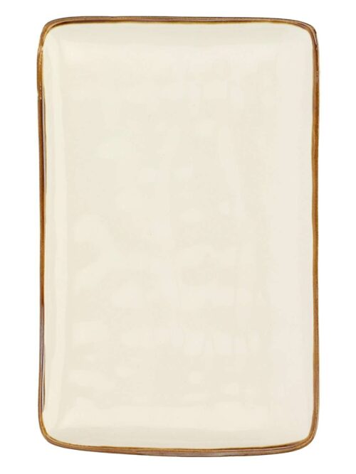 Concerto Vassoio Rettangolare 19x27 cm Avorio Rose e Tulipani