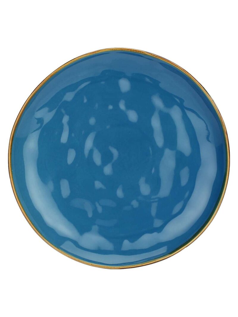 Concerto Piatto Piano 27 Cm Blu Avio Rose E Tulipani