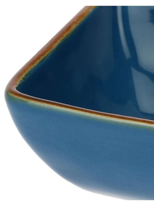 Concerto Ciotoline Quadrate 8x8 Blu Avio Rose e Tulipani