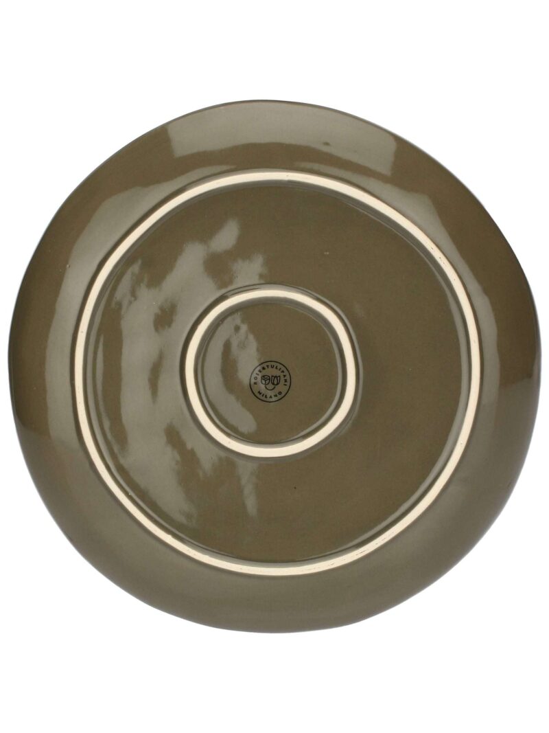 Concerto Piatto Piano 27 Cm Grigio Tortora Rose E Tulipani