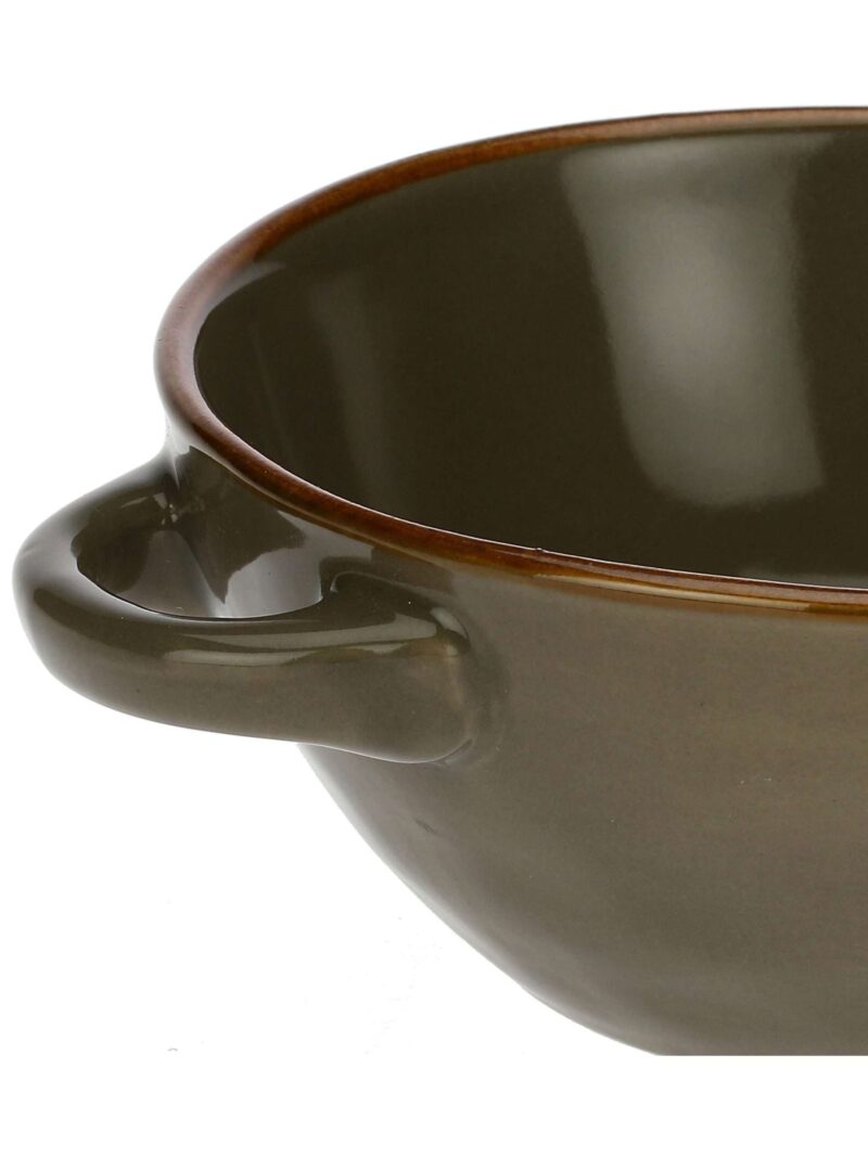 Concerto Ciotola Zuppa Con Manici Tortora Rose E Tulipani