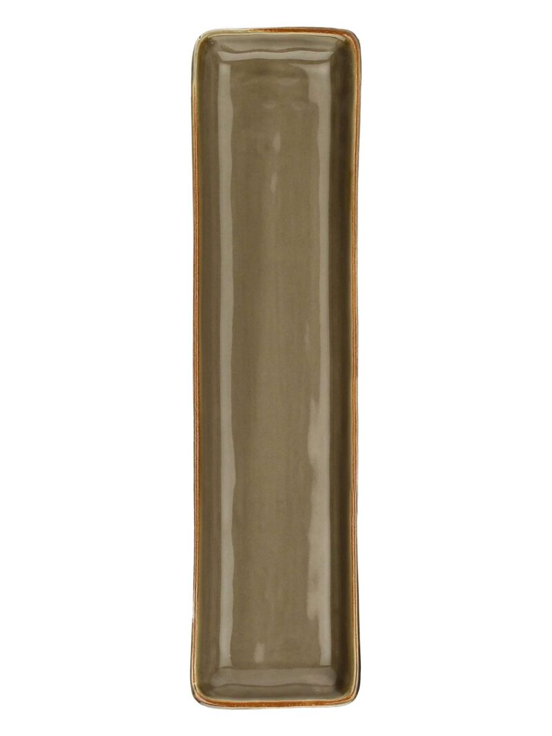 Concerto Vassoio Rettangolare 32X8 Cm Tortora Rose E Tulipani