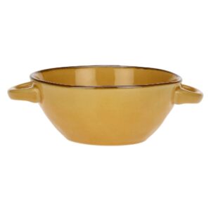 Ciotola Zuppa Ceramica Ocra con Manici