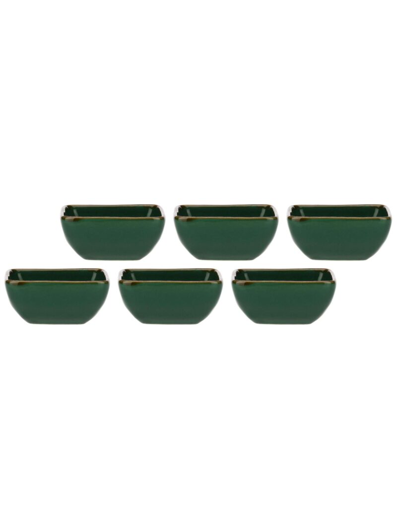 Concerto Ciotoline Quadrate 8X8 Verde Bosco Rose E Tulipani