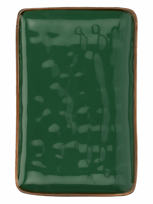 Concerto Vassoio Rettangolare 19x27 cm Verde Bosco Rose e Tulipani