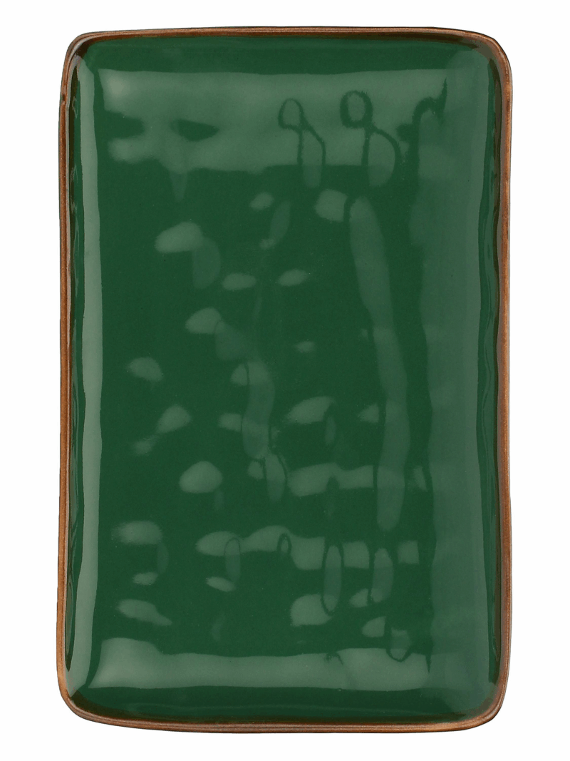 Concerto Vassoio Rettangolare 19X27 Cm Verde Bosco Rose E Tulipani