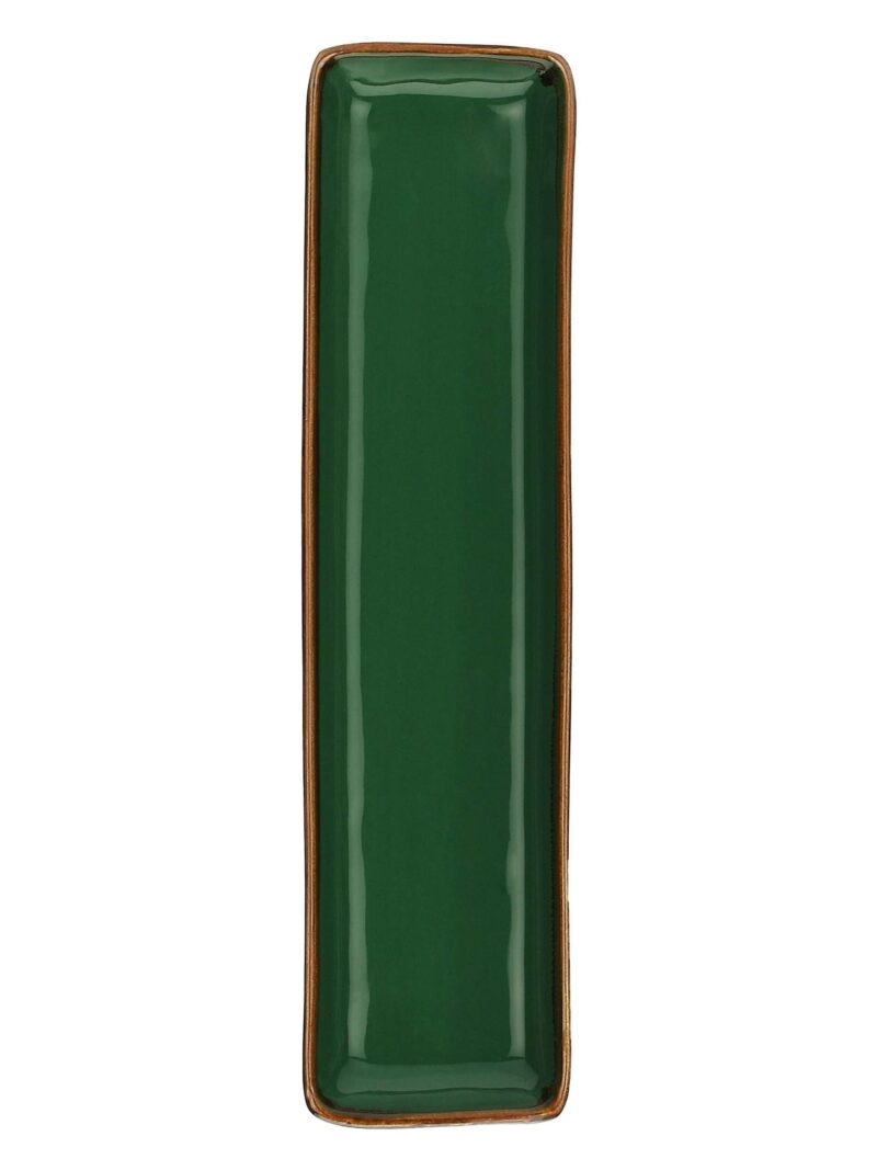 Concerto Vassoio Rettangolare 32X8 Cm Verde Bosco Rose E Tulipani
