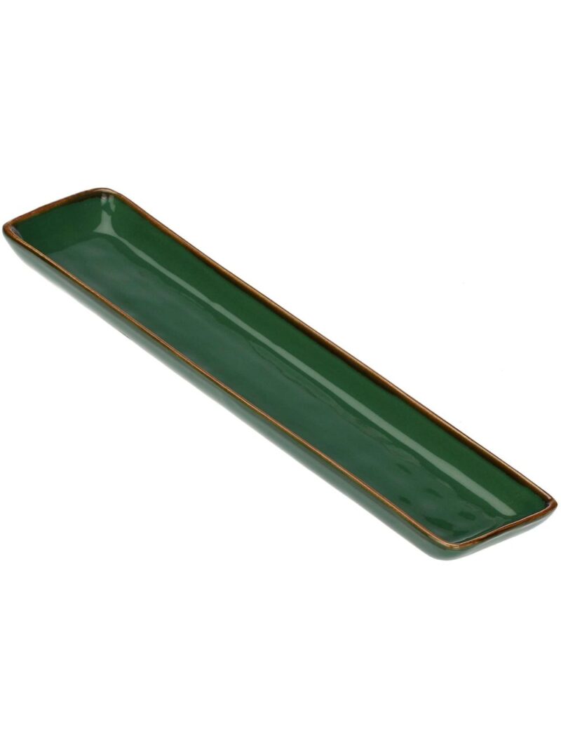 Vassoio Ceramica Rettangolare Ocra 32X8 Cm - Serie Concerto Di Rose &Amp; Tulipani: Gusto E Raffinatezza Ogni Giorno