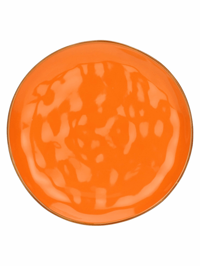 Piatto Piano Arancio 27 Cm In Ceramica