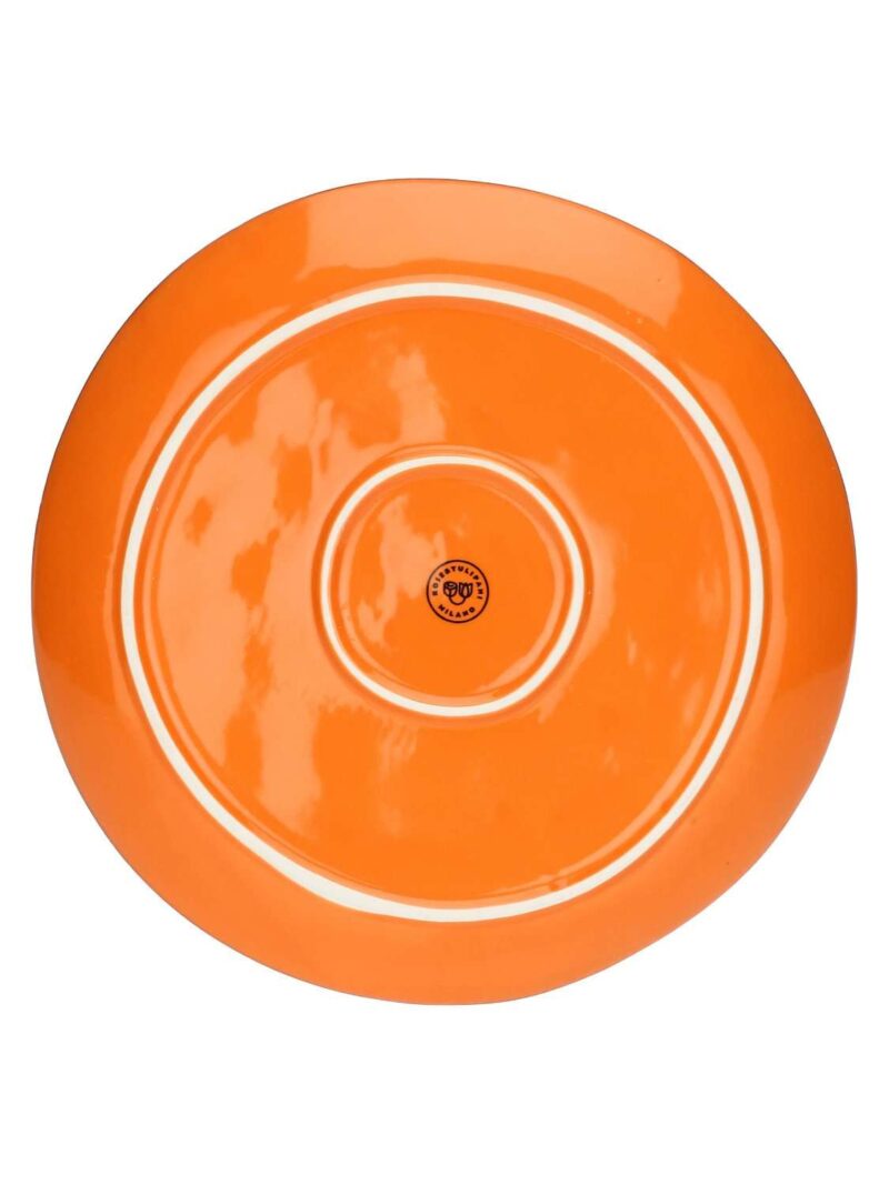 Piatto Piano Arancio 27 Cm In Ceramica