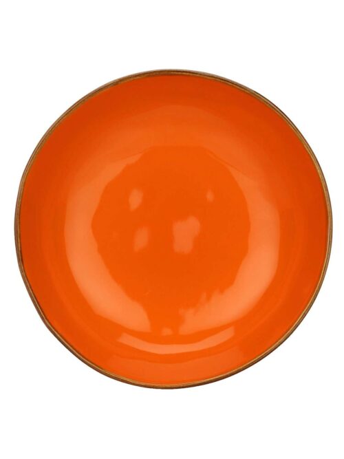 Piatto Fondo Arancio 21 cm in Ceramica