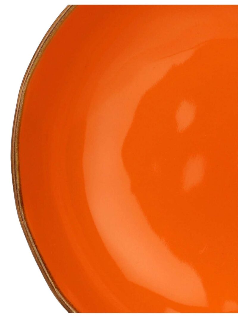 Piatto Fondo Arancio 21 Cm In Ceramica
