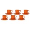Tazzina Da Caffè Arancio Con Piattino In Ceramica