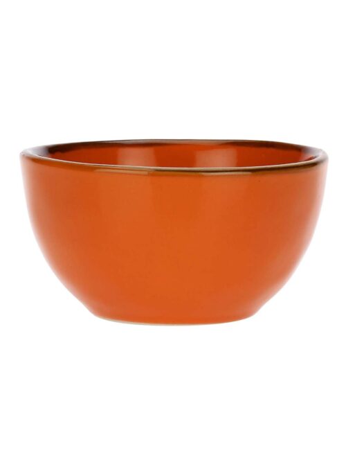 Ciotola Zuppa Ceramica Arancio con Manici