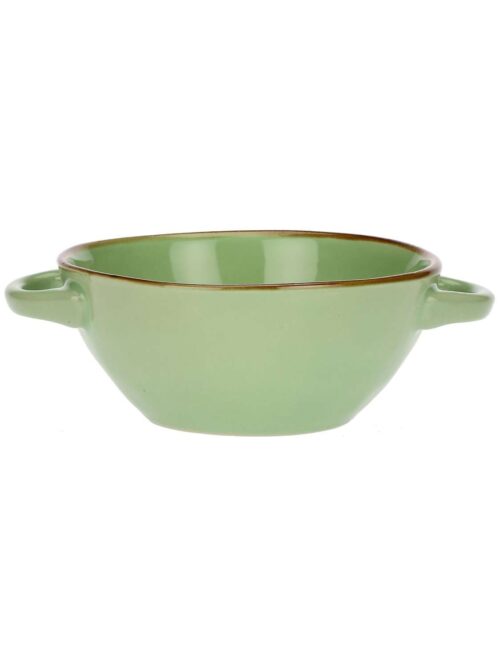 Ciotola Zuppa Ceramica Te' Verde con Manici